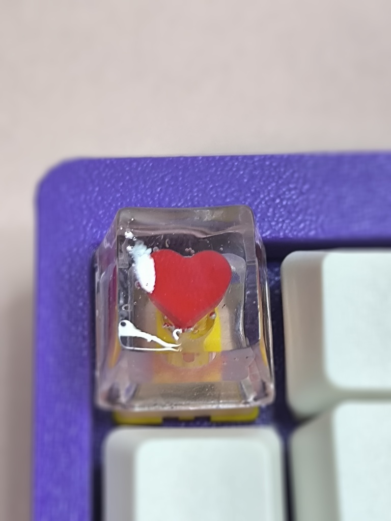 潤いハートクリアバージョン キーキャップ