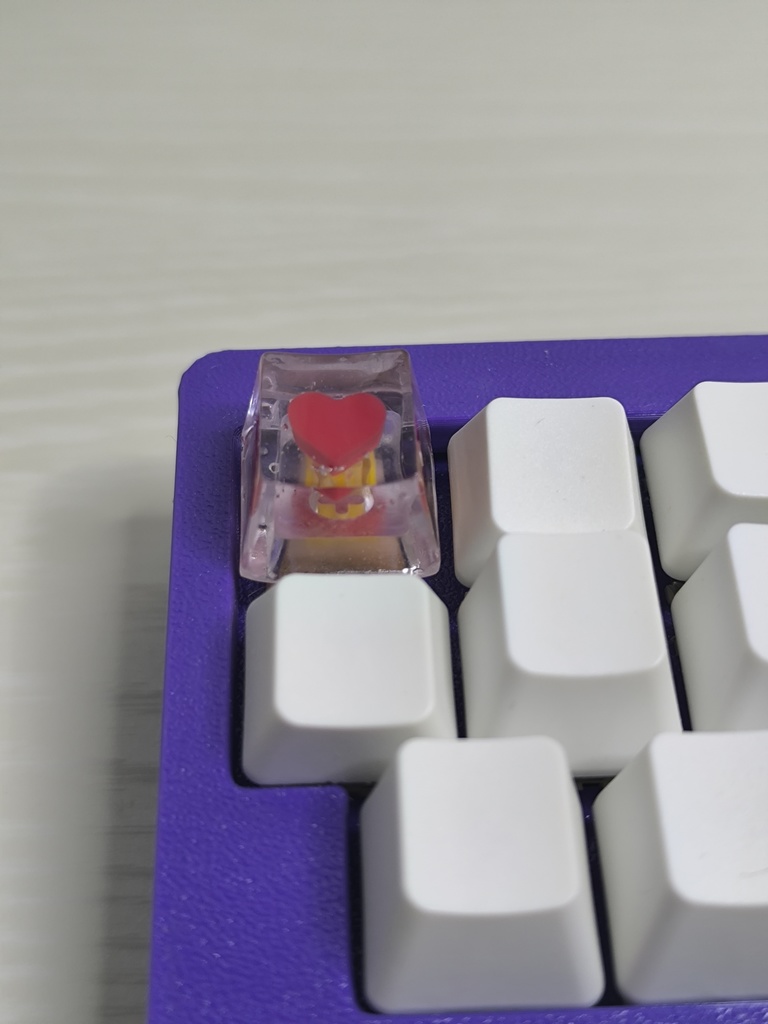 潤いハートクリアバージョン キーキャップ