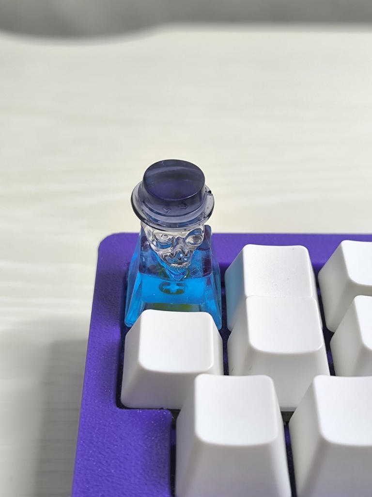 クリアなドクロキーキャップ