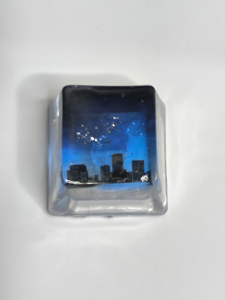 【幻想夜景】ナイトシティ レジンキーキャップ - 光る街並み