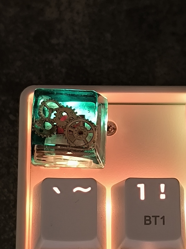 ゴールド歯車レジンキーキャップ