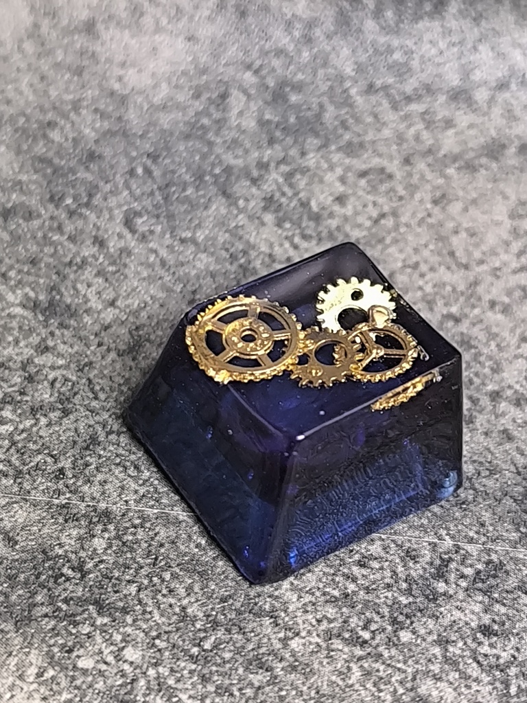 ゴールド歯車レジンキーキャップ