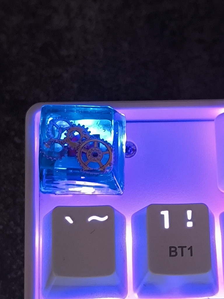 ゴールド歯車レジンキーキャップ