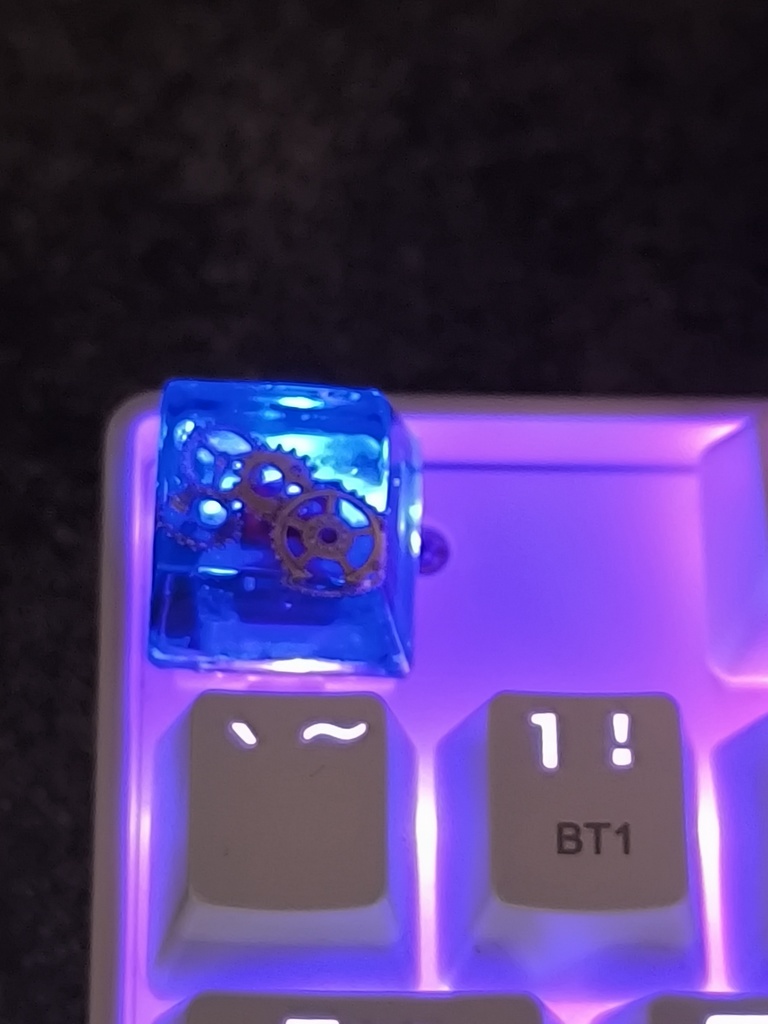 ゴールド歯車レジンキーキャップ