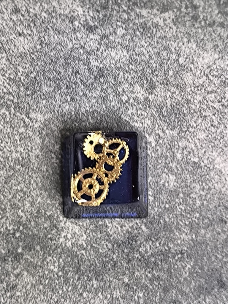 ゴールド歯車レジンキーキャップ