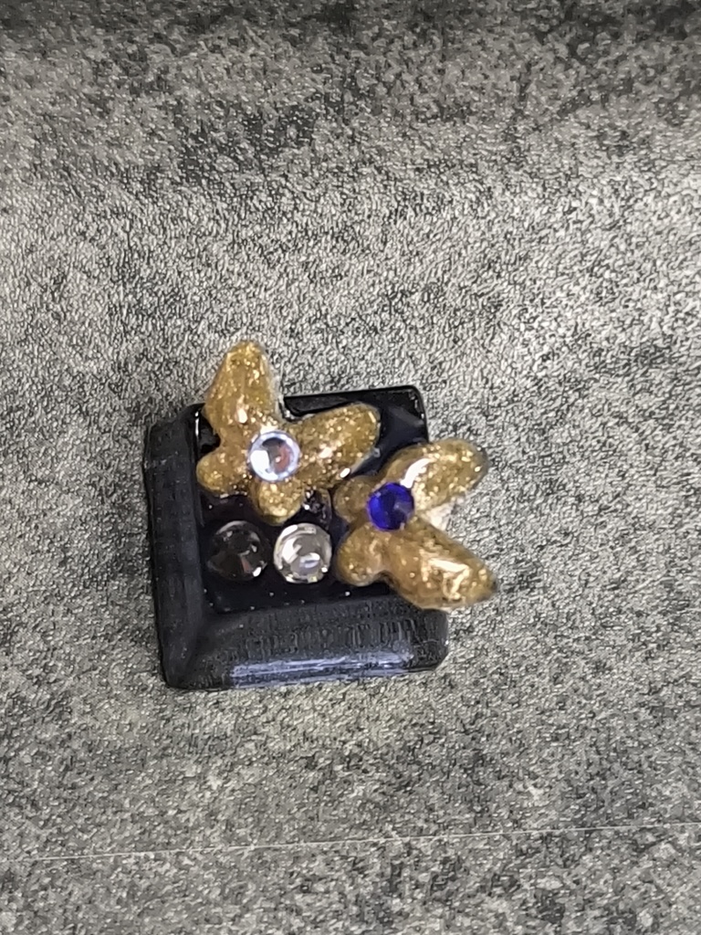 ゴールドバタフライ レジンキーキャップ