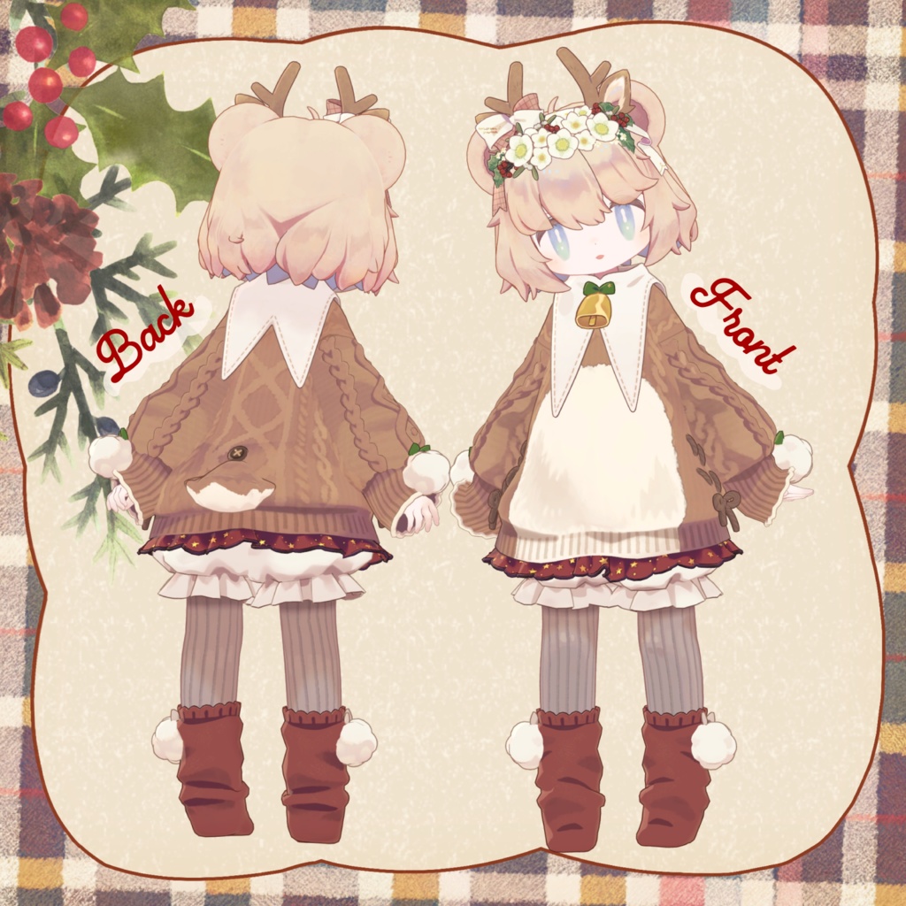 【11アバター対応 】 クリスマスセーター / 3D衣装