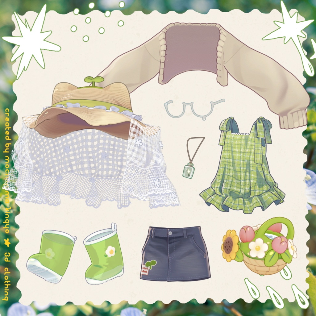 【23アバター・まめふれんず対応】LittleSummerGarden / 3D衣装