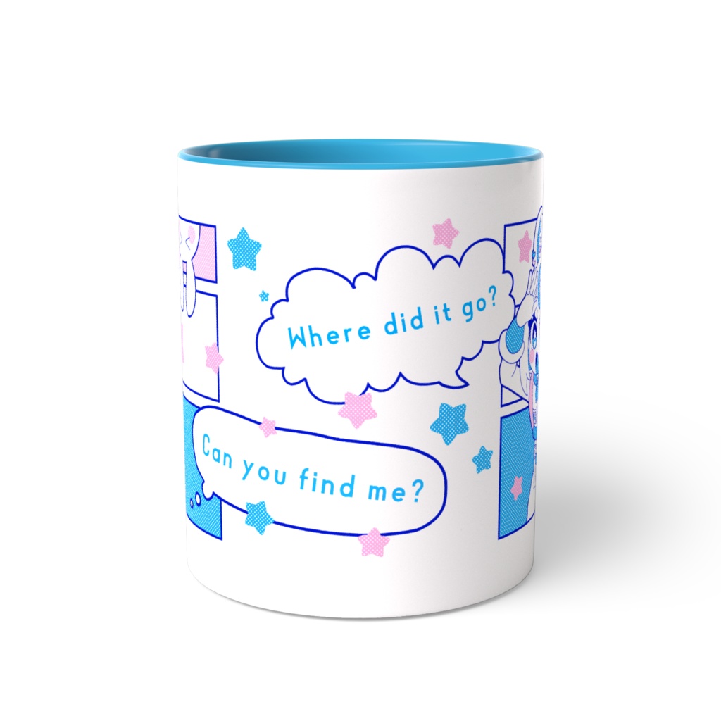 描き下ろしツートンカラーマグカップ【かくれんぼ】