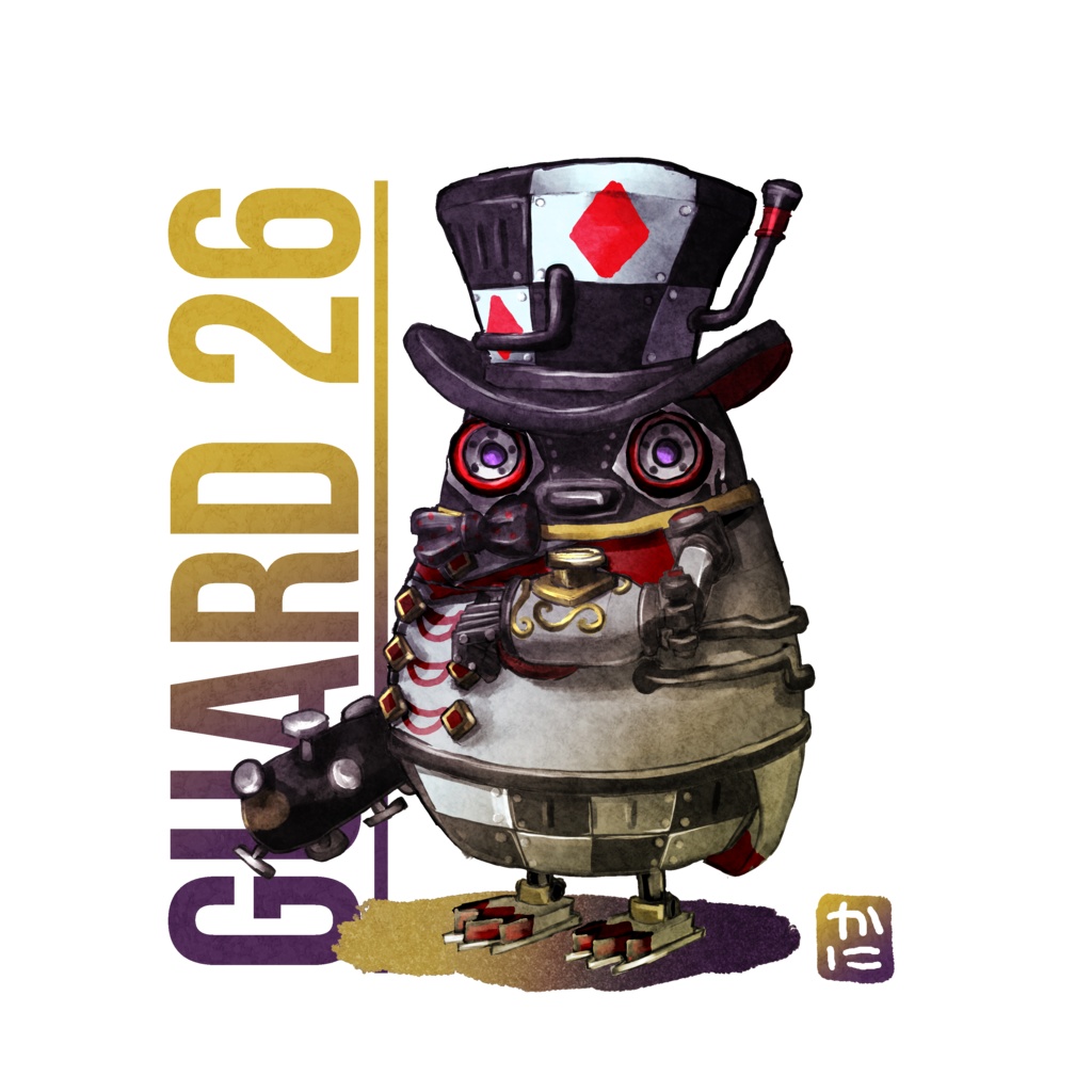 ボンボン(トランプの兵隊) パーカー黒