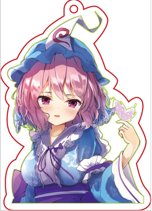 東方Project 西行寺幽々子 アクリルキーホルダー(ぱいそんきっど)