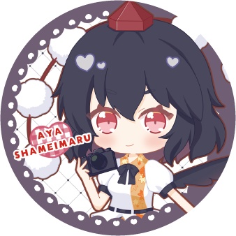 東方Project 射命丸文B 缶バッジ(ハチワレキッド)