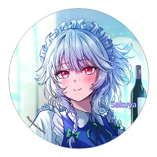 東方Project 十六夜咲夜A 缶バッジ(すなめりドリル)