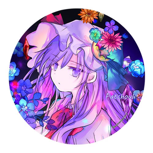 東方Project パチュリー・ノーレッジD 缶バッジ(すなめりドリル)