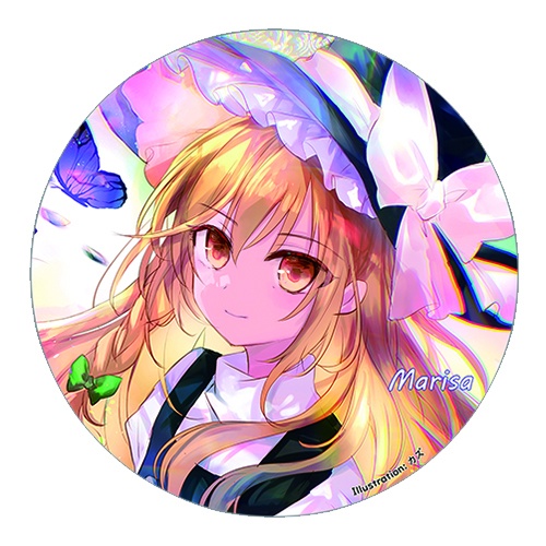 東方Project 霧雨魔理沙F 缶バッジ(すなめりドリル)
