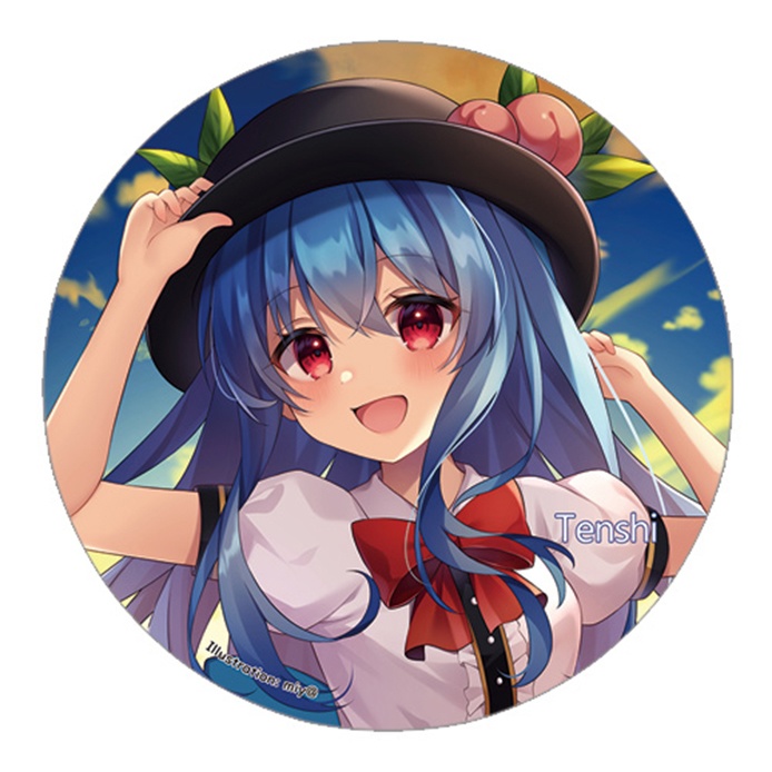 東方Project 比那名居天子F 缶バッジ(すなめりドリル)