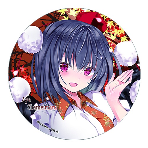 東方Project 射命丸文E 缶バッジ(すなめりドリル)