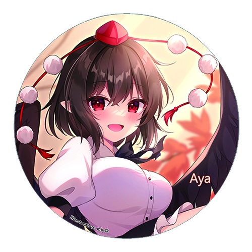 東方Project 射命丸文B 缶バッジ(すなめりドリル)
