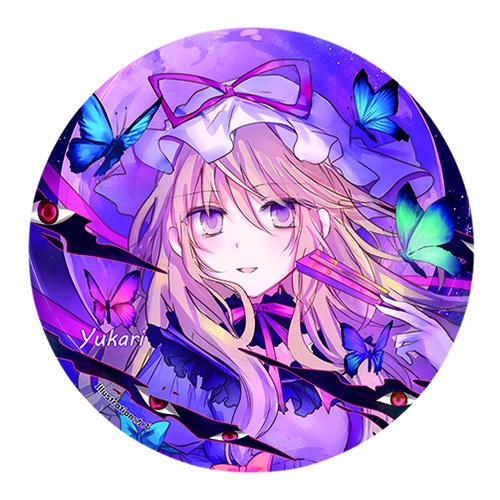 東方Project 八雲紫B 缶バッジ(すなめりドリル) - ドリルきっず