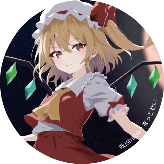 東方Project フランドール・スカーレットD 缶バッジ(ハチワレキッド)