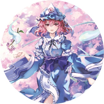 東方Project 西行寺幽々子A 缶バッジ(ハチワレキッド)