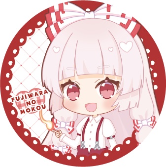 東方Project 藤原妹紅C 缶バッジ(ハチワレキッド)