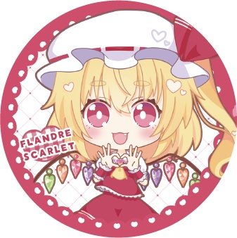 東方Project フランドール・スカーレットB 缶バッジ(ハチワレキッド)
