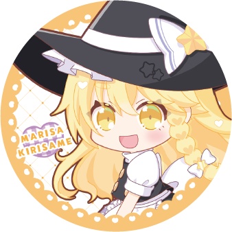 東方Project 霧雨魔理沙B 缶バッジ(ハチワレキッド)