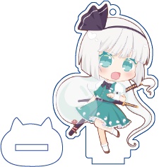 東方Project  魂魄妖夢 ミニアクリルフィギュア(ハチワレキッド)