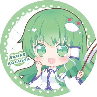 東方Project 東風谷早苗B 缶バッジ(ハチワレキッド)