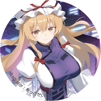 東方Project 八雲紫 缶バッジ(ハチワレキッド)