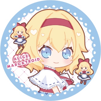 東方Project アリスB 缶バッジ(ハチワレキッド)