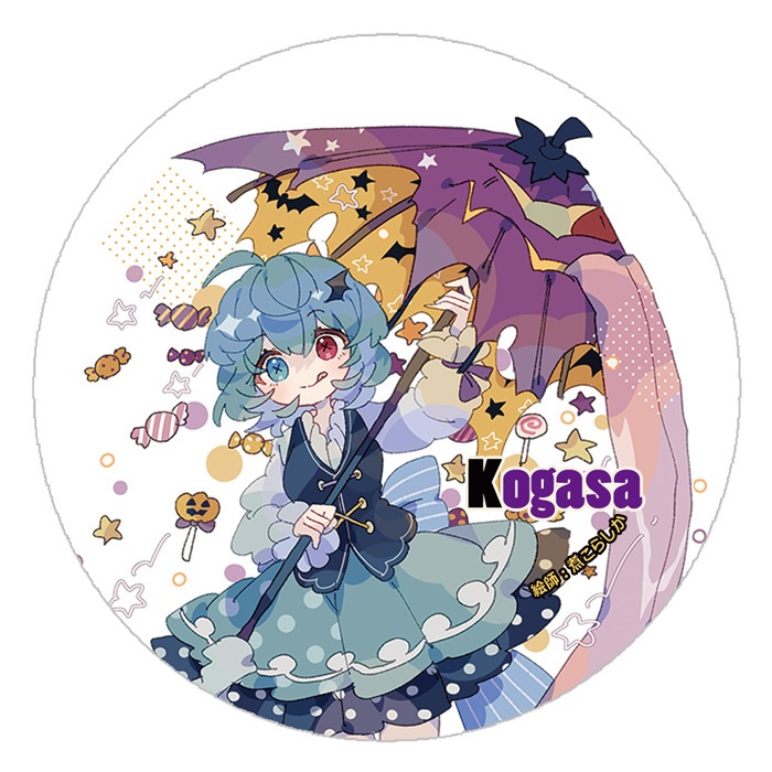【期間限定】東方Project 多々良小傘 ハロウィン缶バッジ(すなめりドリル)