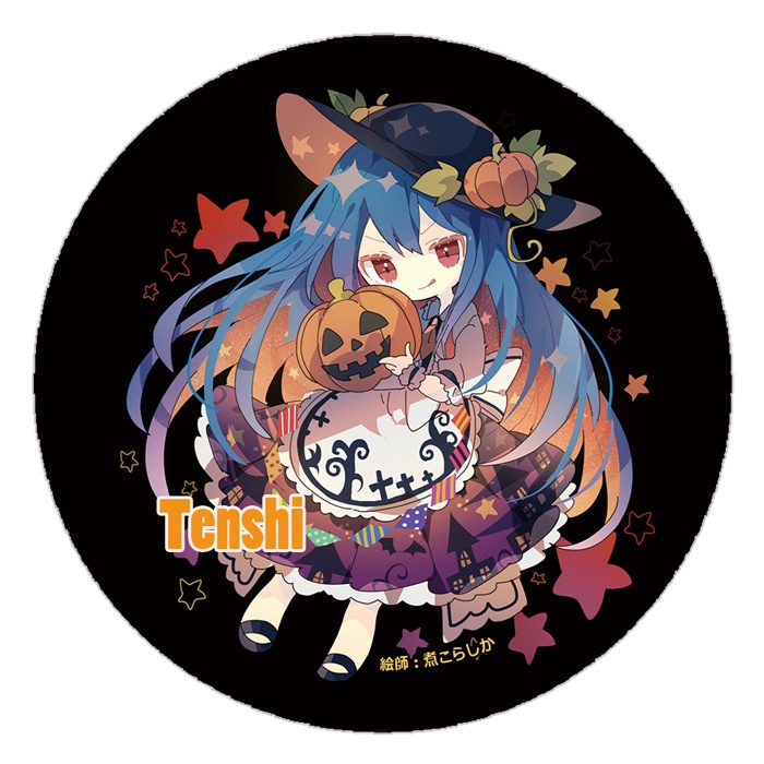 【期間限定】東方Project 比那名居天子ハロウィン缶バッジ(すなめりドリル)