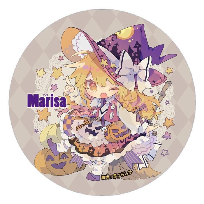 【期間限定】東方Project 霧雨魔理沙 ハロウィン缶バッジ(すなめりドリル)