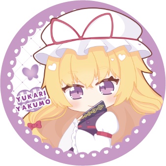 東方Project 八雲紫B 缶バッジ(ハチワレキッド)