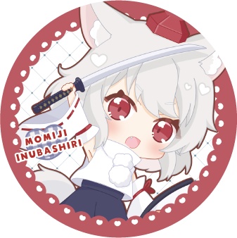 東方Project 犬走椛B 缶バッジ(ハチワレキッド)