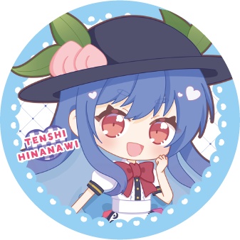 東方Project 比那名居天子B 缶バッジ(ハチワレキッド)