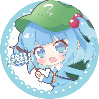 東方Project 河城にとり 缶バッジ(ハチワレキッド)