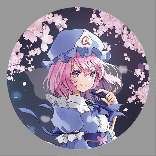 東方Project 西行寺幽々子 缶バッジ(ぱいそんきっど) - ドリルきっず