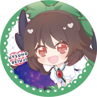 東方Project 霊烏路空A 缶バッジ(ハチワレキッド)