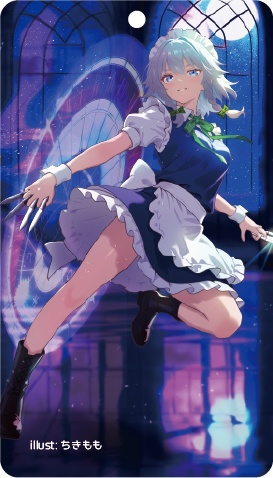 東方Project 十六夜咲夜B アクリルキーホルダー(ハチワレキッド)