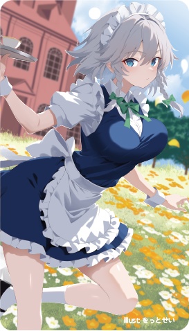 東方Project 十六夜咲夜C アクリルキーホルダー(ハチワレキッド)