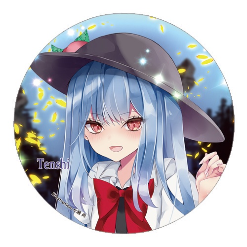 【痛バ応援SALE第三弾】東方Project 比那名居天子B 缶バッジ(すなめりドリル)