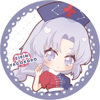 東方Project 八意永琳 缶バッジ(ハチワレキッド)