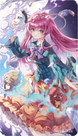 東方Project 秦こころBアクリルキーホルダー(ハチワレキッド)