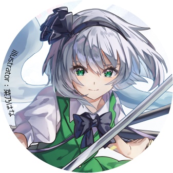 東方Project 魂魄妖夢E 缶バッジ(ハチワレキッド)