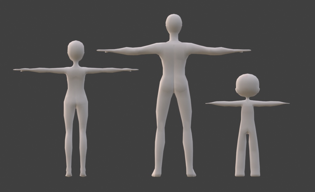 キャラクター素体アセット【Character Base Model Asset】