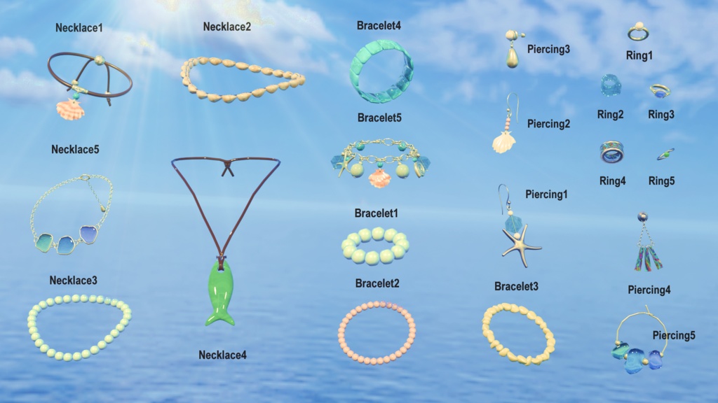 【無料配布あり】海モチーフアクセサリーOceanJewelry