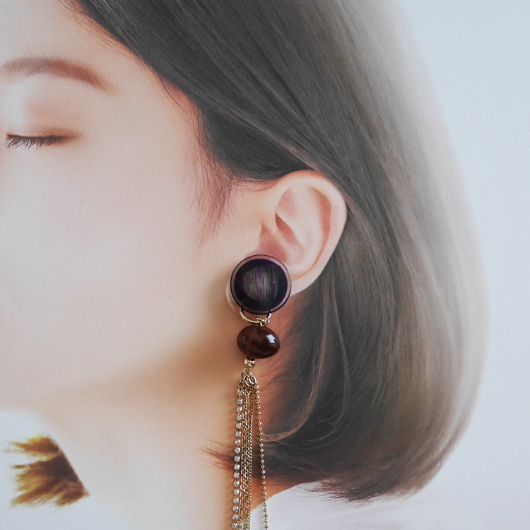 【1点もの】ボタンアクセサリー イヤリング/ピアス